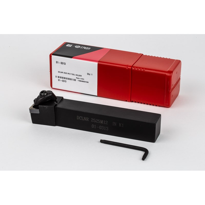 DCLNR2525-M12, 25mm Square Steel Shank External (OD) Turning Tool, Right-Hand, Double Clamp-Lock