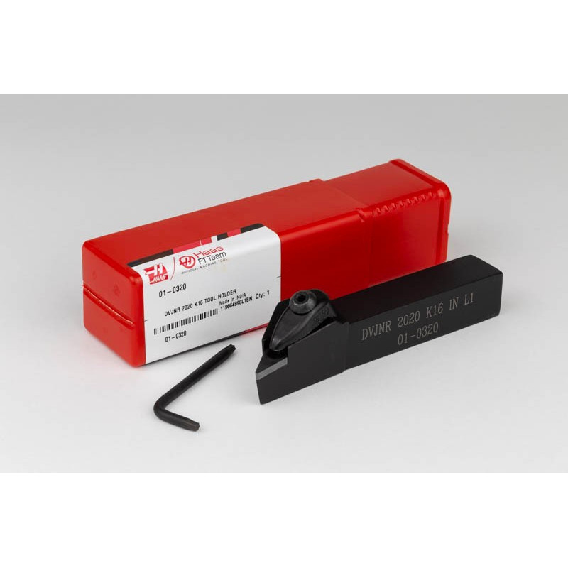 DVJNR2020-K16, 20-міліметровий токарний інструмент для зовнішнього (OD) різця з квадратним сталевим хвостовиком, правий, з подвійним затискачем та фіксатором