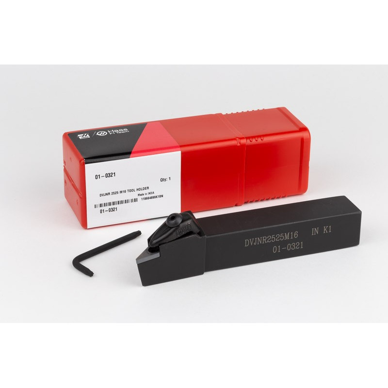 DVJNR2525-M16, 25-міліметровий токарний інструмент із зовнішнім (OD) квадратним сталевим хвостовиком, правий, подвійний затискний фіксатор