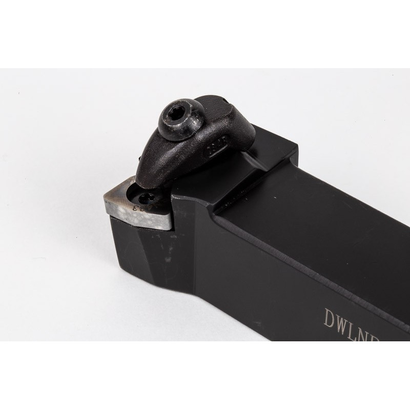 DWLNR2525-M08, 25-міліметровий токарний інструмент для зовнішнього (OD) різця з квадратним сталевим хвостовиком, правий, з подвійним затискачем та фіксатором