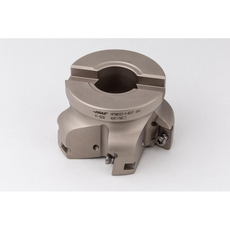 HPSM, 63mm Ø Shell Mill, 22mm Pilot Bore x 90° Lead Angle, 5 Flute, Positive/Positive Geometry, TSC