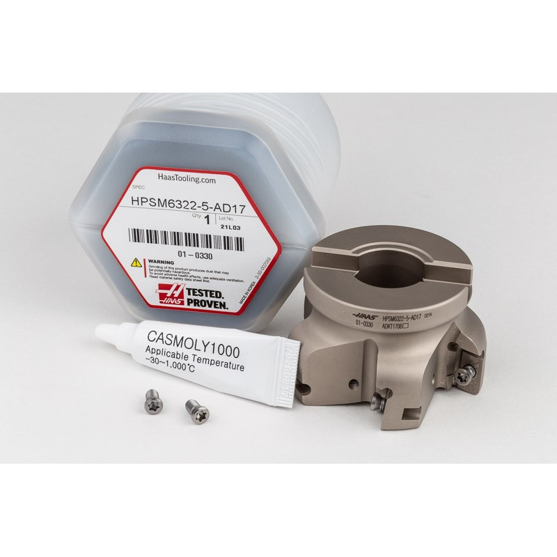 HPSM, 63mm Ø Shell Mill, 22mm Pilot Bore x 90° Lead Angle, 5 Flute, Positive/Positive Geometry, TSC