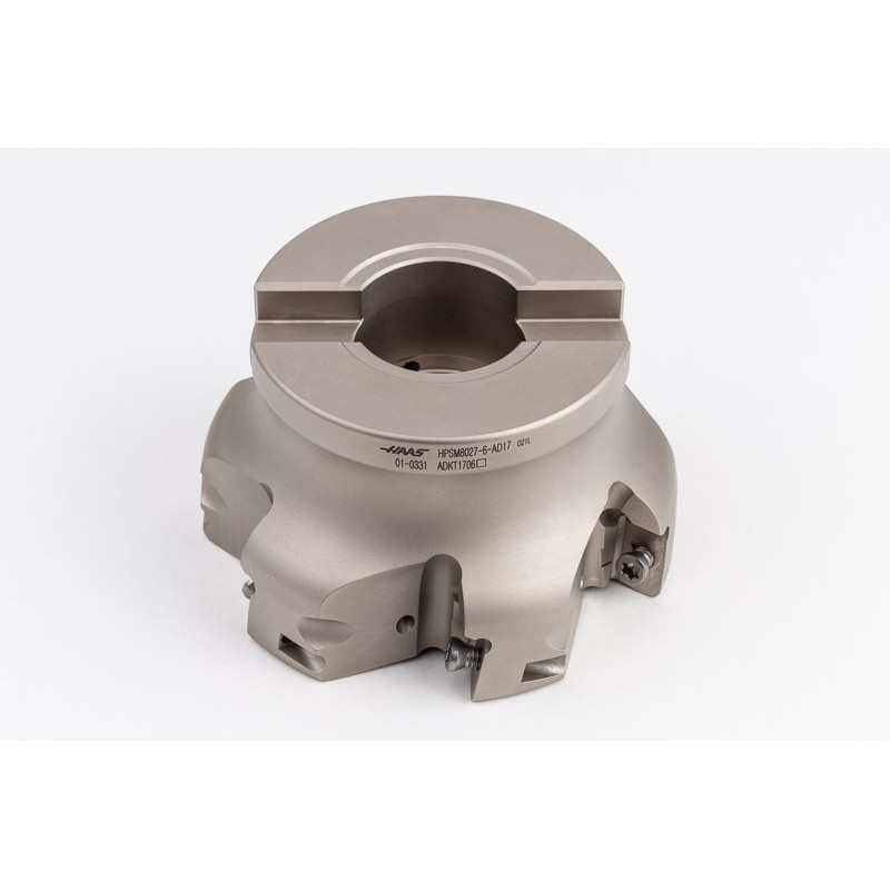 HPSM, 80mm Ø Shell Mill, 27mm Pilot Bore x 90° Lead Angle, 6 Flute, Positive/Positive Geometry, TSC