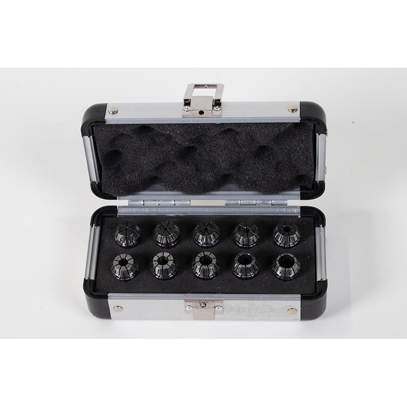 10-Piece, ER16 Straight Bore Collet Set, 1mm - 10mm
