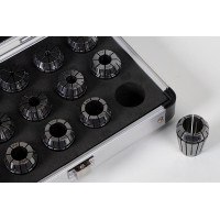 15-Piece, ER25 Straight Bore Collet Set, 2mm - 16mm