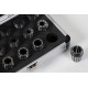 15-Piece, ER25 Straight Bore Collet Set, 2mm - 16mm