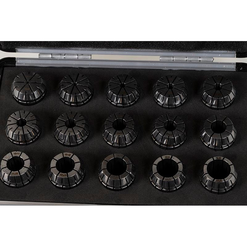 15-Piece, ER25 Straight Bore Collet Set, 2mm - 16mm