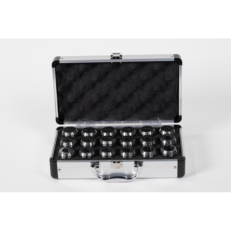 18-Piece, ER32 Straight Bore Collet Set, 3mm - 20mm