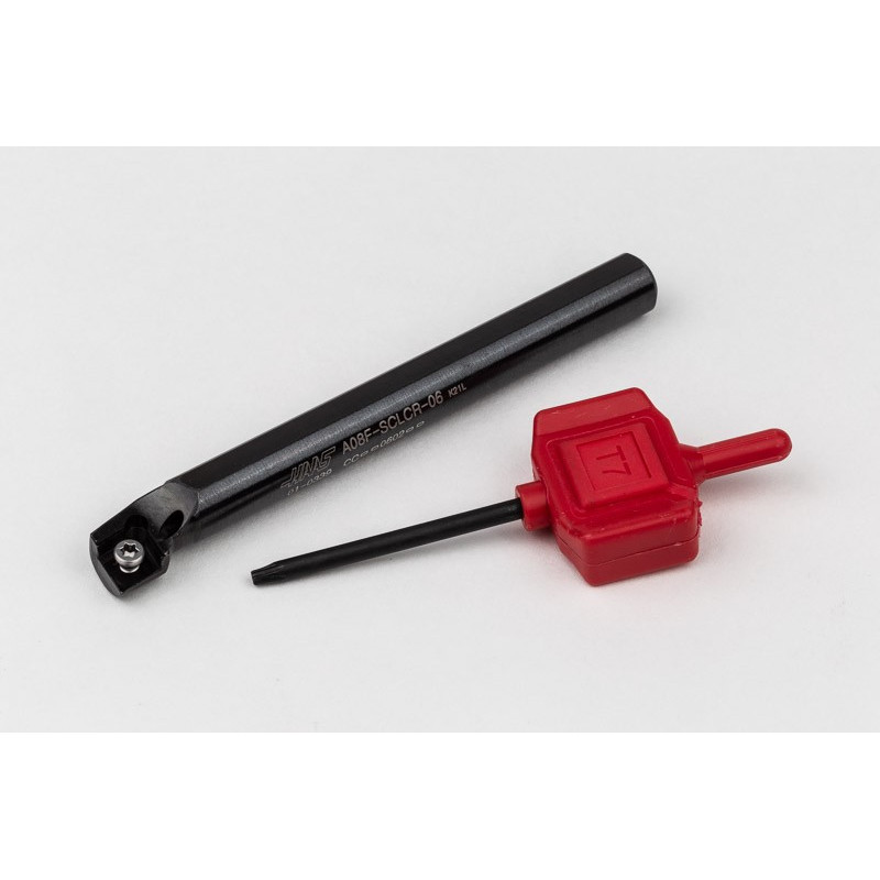 A08F-SCLCR-06, сталевий хвостовик Ø 8 мм для внутрішнього розточення, правий, гвинтовий фіксатор, подача охолодження крізь інструмент