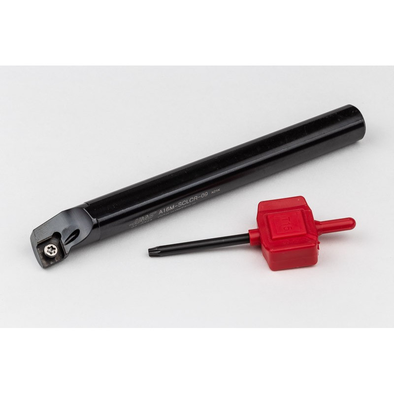 A16M-SCLCR-09, 16mm Ø Steel Shank Internal (ID) Boring Bar, Right-Hand, Screw-Lock, Through-Tool Coolant