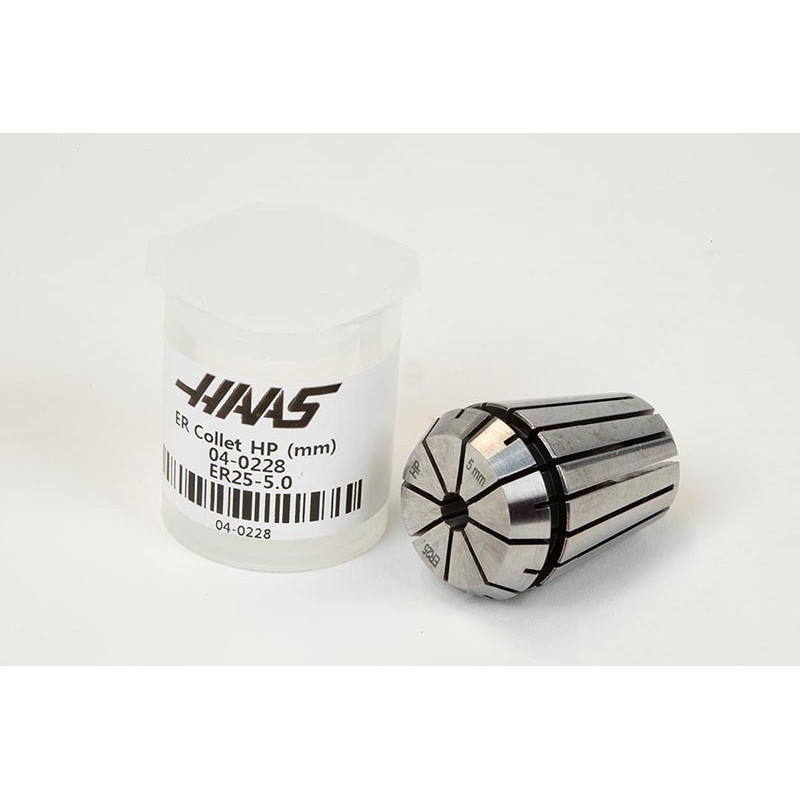 ER25 5mm Straight-Bore Collet, 5 - 4mm Clamping Range