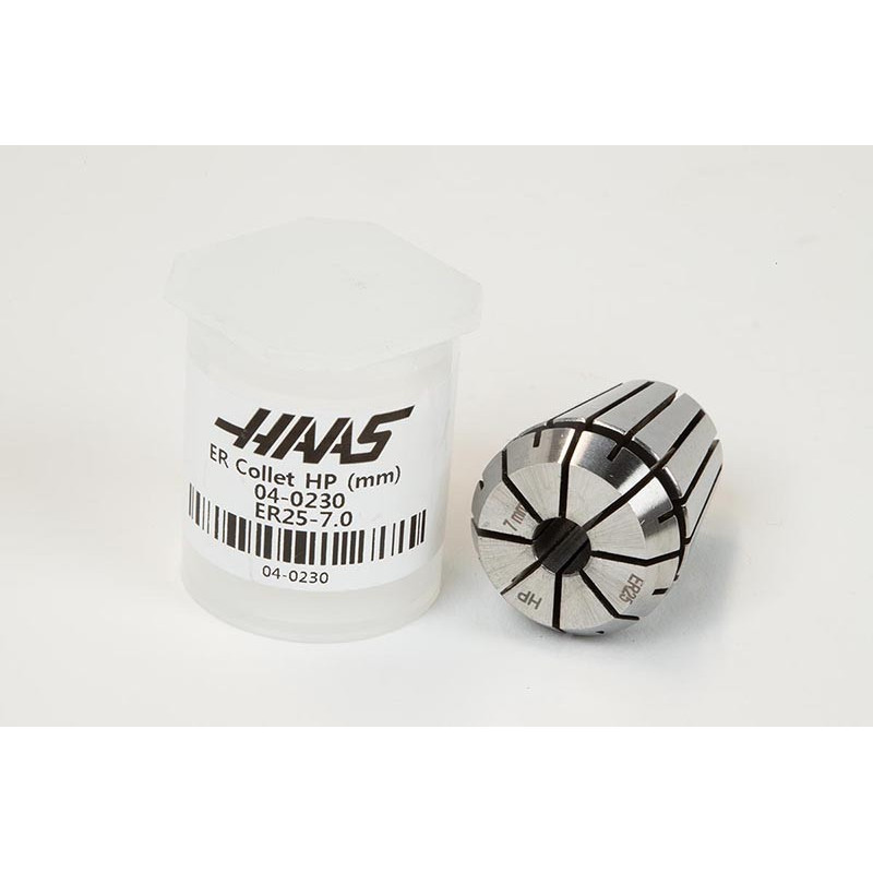 ER25 7mm Straight-Bore Collet, 7 - 6mm Clamping Range