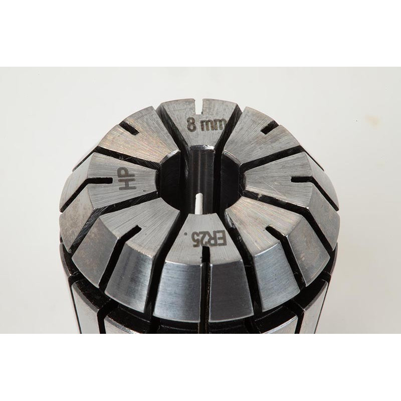 ER25 8mm Straight-Bore Collet, 8 - 7mm Clamping Range