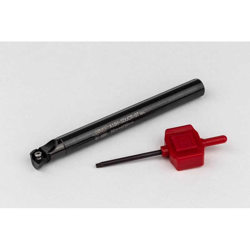 A10H-SDUCR-07, 10mm Ø Steel Shank Internal (ID) Boring Bar, Right-Hand, Screw-Lock, Through-Tool Coolant