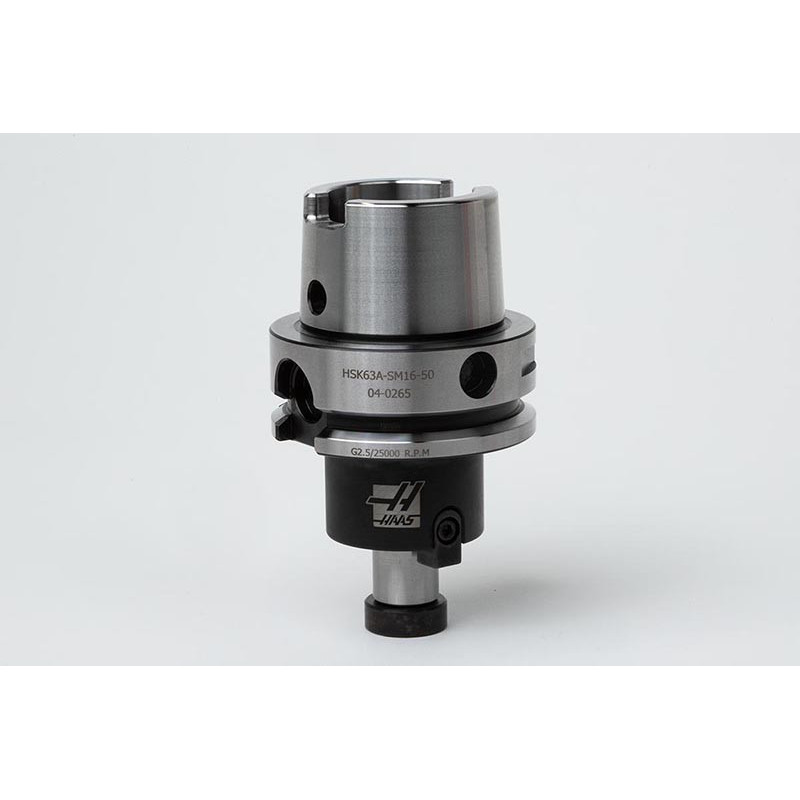 HSK63A Shell Mill Holder, 16mm Pilot Diameter x 50mm Gage Length, TSC