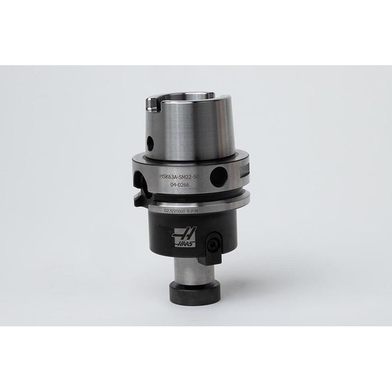 HSK63A Shell Mill Holder, 22mm Pilot Diameter x 50mm Gage Length, TSC