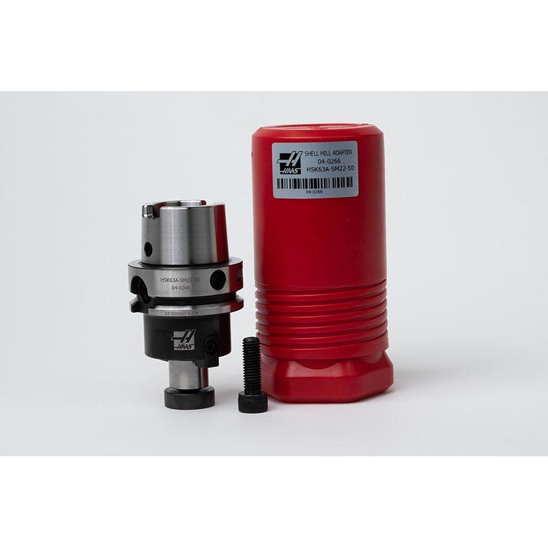 HSK63A Shell Mill Holder, 22mm Pilot Diameter x 50mm Gage Length, TSC