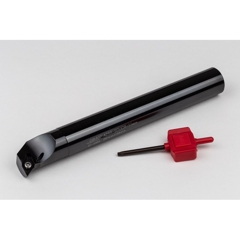 A25R-SDUCR-11, 25mm Ø Steel Shank Internal (ID) Boring Bar, Right-Hand, Screw-Lock, Through-Tool Coolant