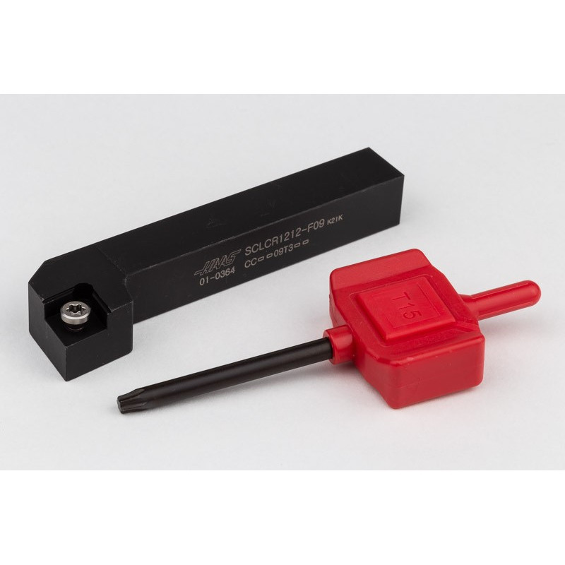 SCLCR1212-F09, 12mm Square Steel Shank External (OD) Turning Tool, Right-Hand, Screw-Lock