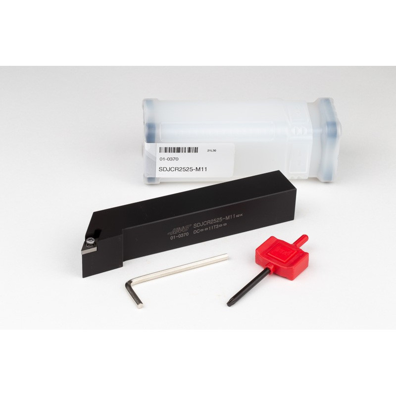 SDJCR2525-M11, 25mm Square Steel Shank External (OD) Turning Tool, Right-Hand, Screw-Lock