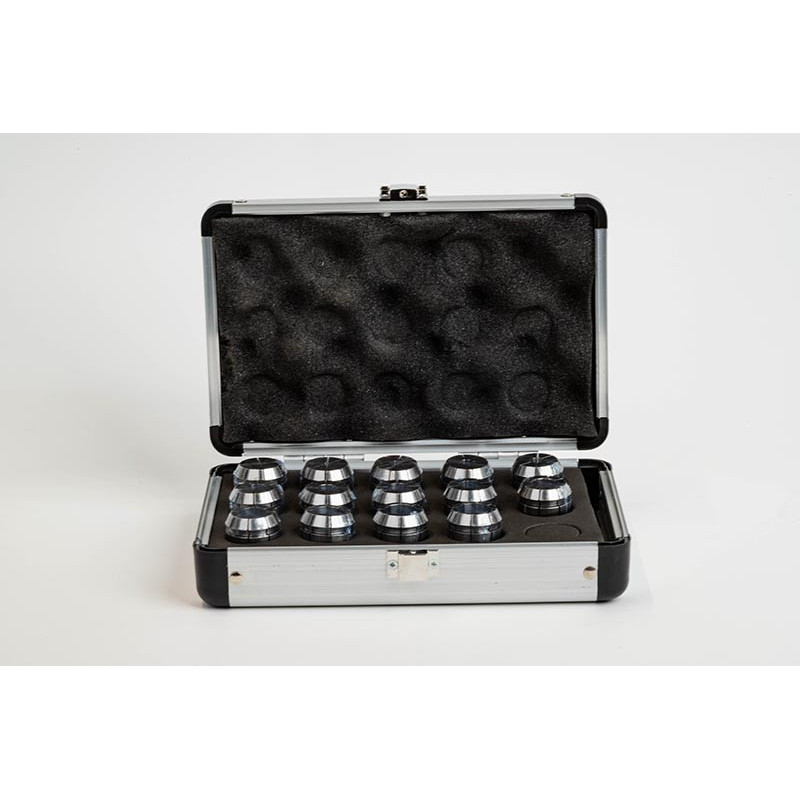 14-Piece, ER25 Straight Bore Sealed Collet Set, 3mm - 16mm