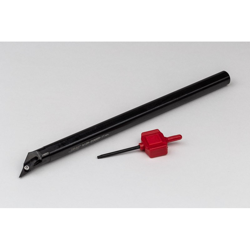 A12R-SVMBR-11, 12mm Ø Steel Shank Internal (ID) Boring Bar, Right-Hand, Screw-Lock, Through-Tool Coolant