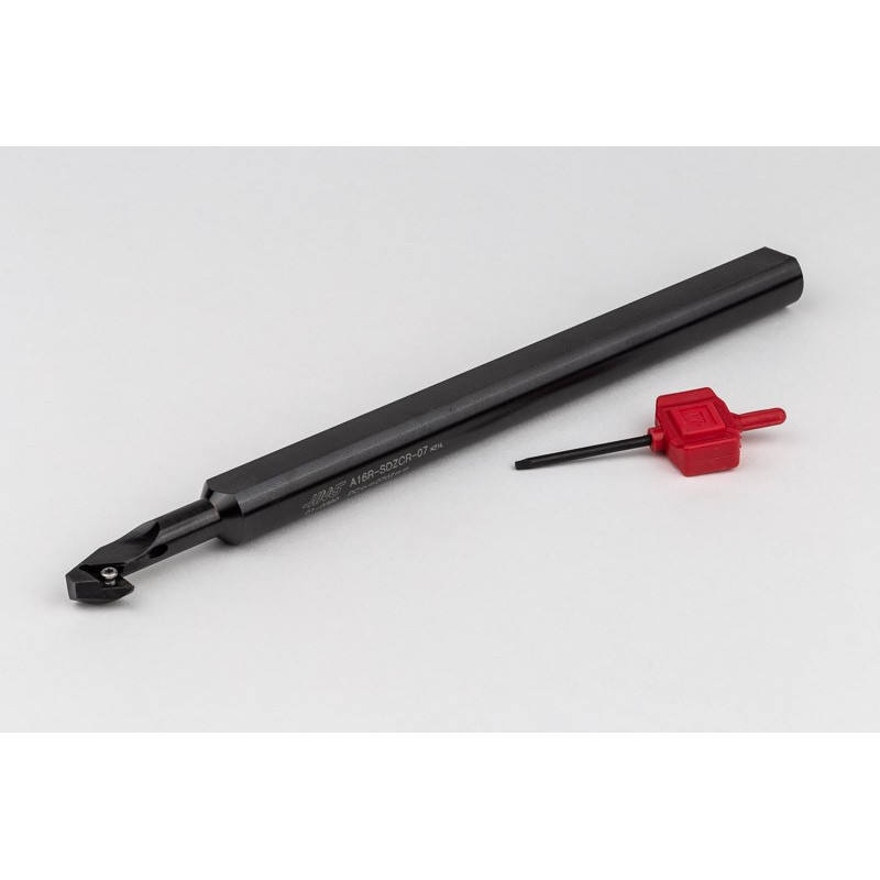 A16R-SDZCR-07, 16mm Ø Steel Shank Internal (ID) Boring Bar, Right-Hand, Screw-Lock, Through-Tool Coolant