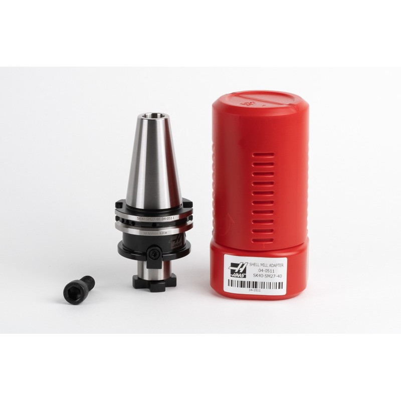 SK40/DIN Shell Mill Holder, 27mm Pilot Diameter x 40mm Gage Length, TSC