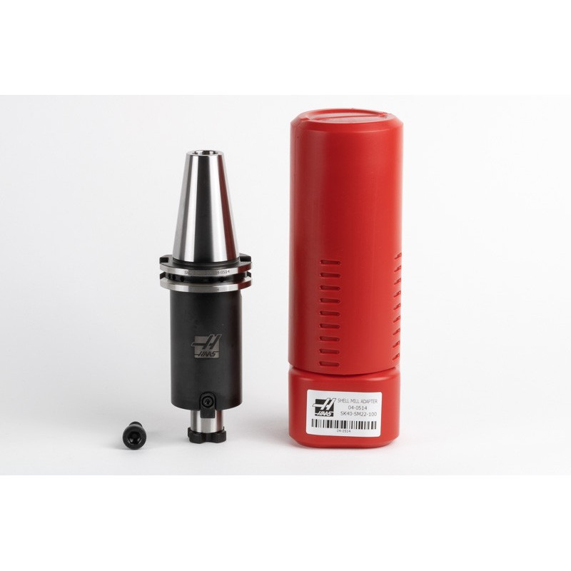 SK40/DIN Shell Mill Holder, 22mm Pilot Diameter x 100mm Gage Length, TSC