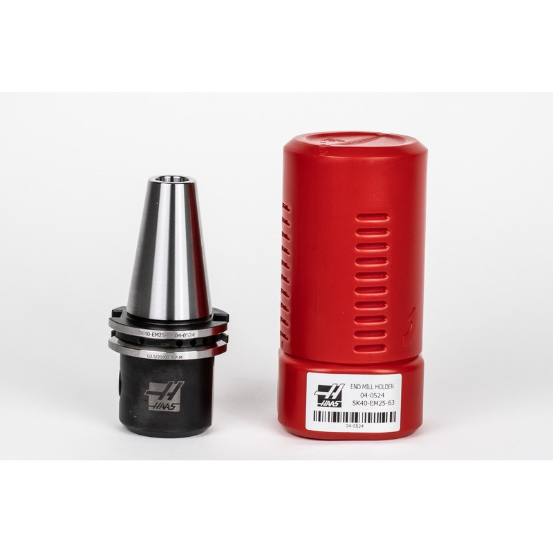 SK40/DIN 25mm End Mill Holder x 63mm Gage Length, TSC