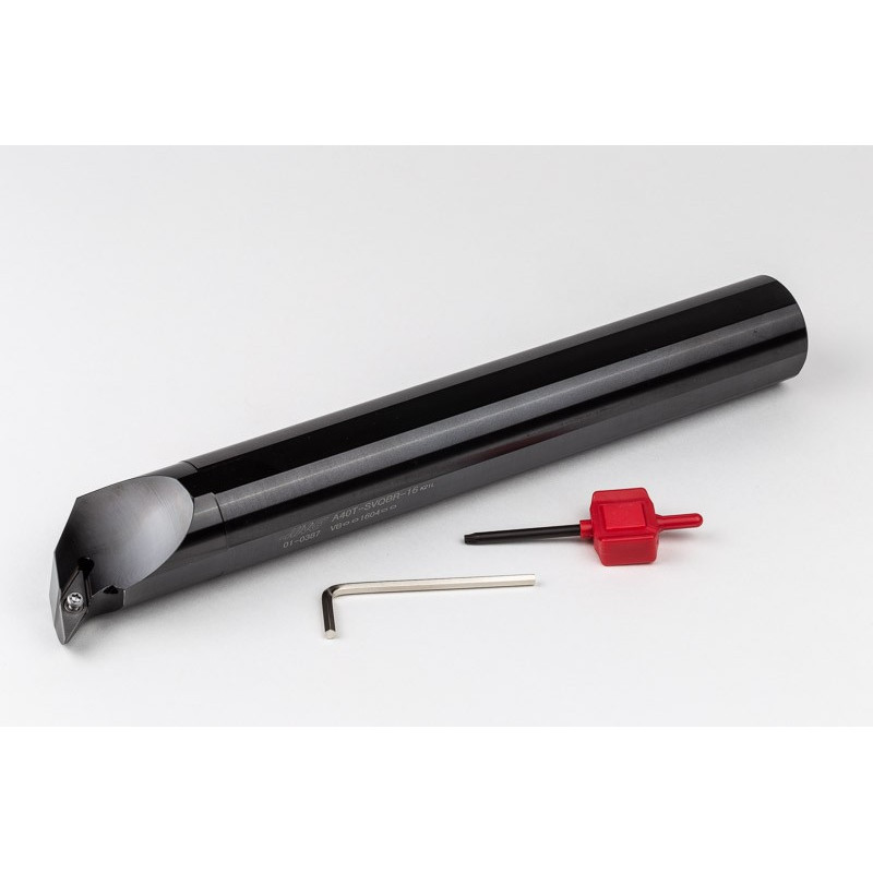 A40T-SVQBR-16, 40mm Ø Steel Shank Internal (ID) Boring Bar, Right-Hand, Screw-Lock, Through-Tool Coolant