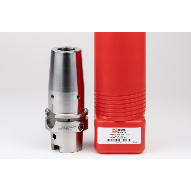 HSK63A 25mm Shrink Fit Holder x 115mm Gage Length, TSC