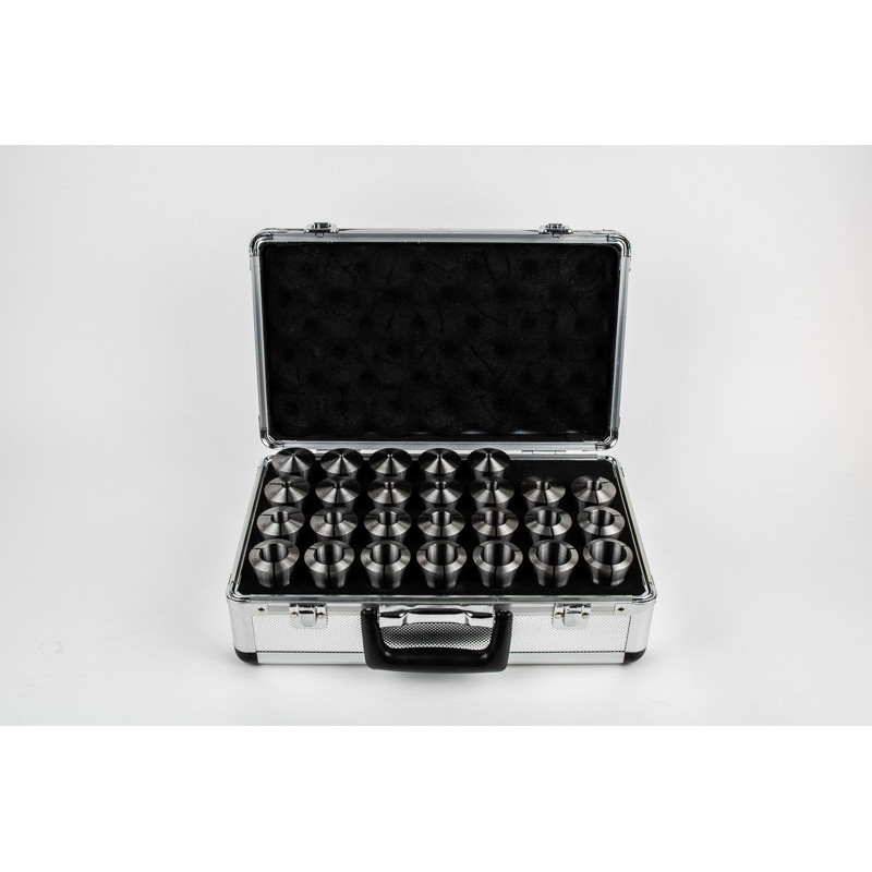 26-Piece, 5C Smooth Round Collet Kit, 3mm to 28mm