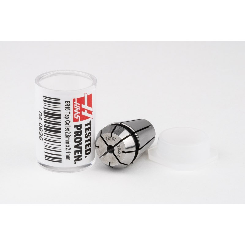 ER16 M2 - M4 Tap Collet, 2.8mm Bore Diameter x 2.1mm Square