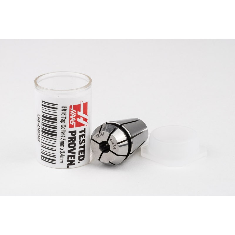 ER16 M4 - M6 Tap Collet, 4.5mm Bore Diameter x 3.4mm Square