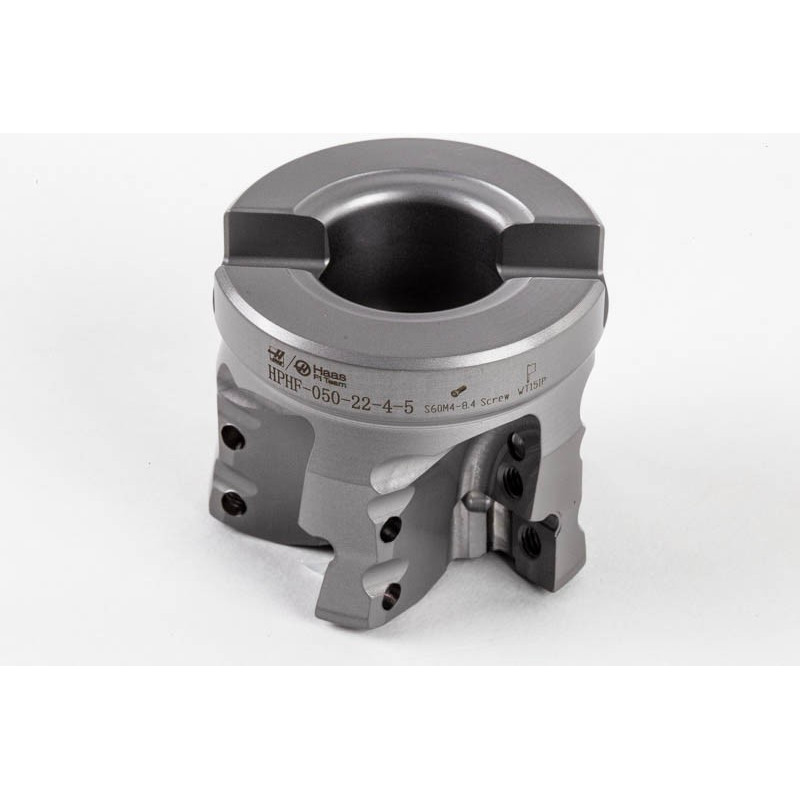 HSHF, 50mm Ø Shell Mill, 22mm Pilot Bore x 15° Lead Angle, 5 Flute, High Feed