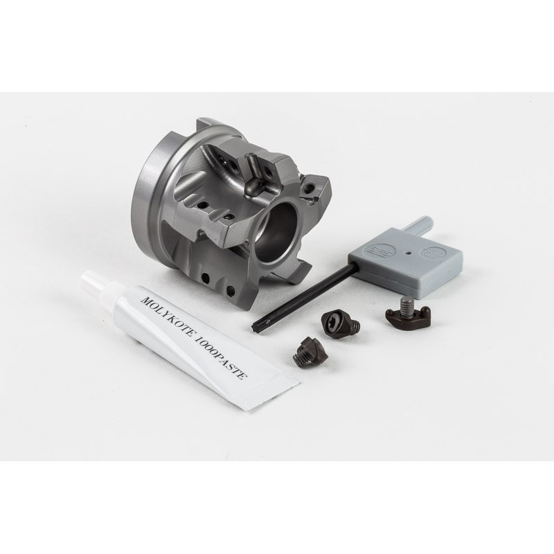 HSHF, 50mm Ø Shell Mill, 22mm Pilot Bore x 15° Lead Angle, 5 Flute, High Feed