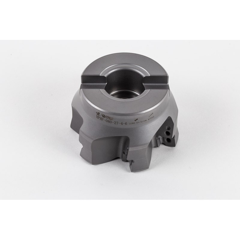 HSHF, 80mm Ø Shell Mill, 27mm Pilot Bore x 15° Lead Angle, 6 Flute, High Feed