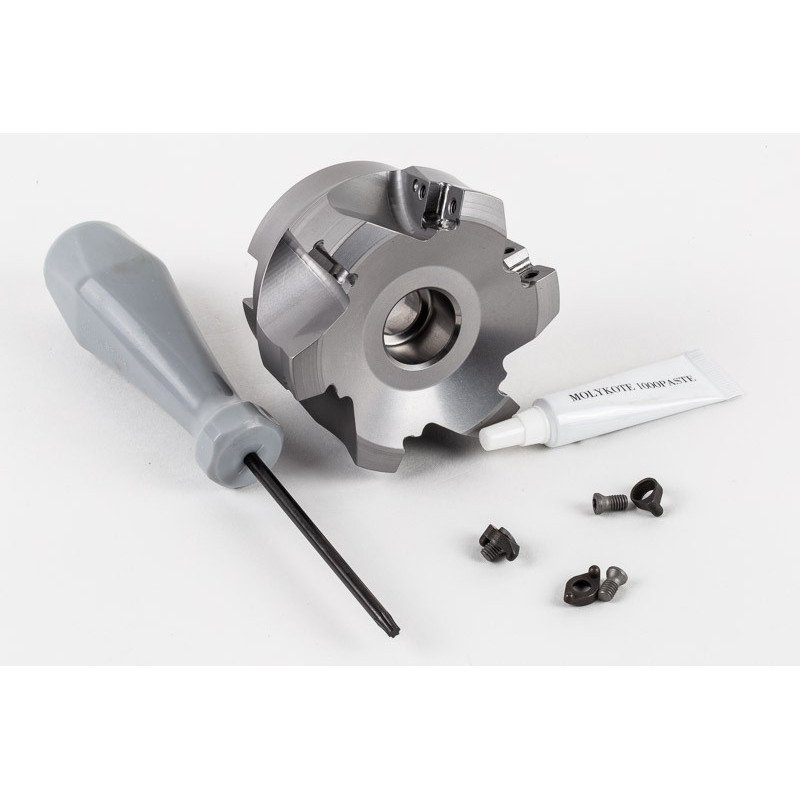 HSHF, 80mm Ø Shell Mill, 27mm Pilot Bore x 15° Lead Angle, 6 Flute, High Feed