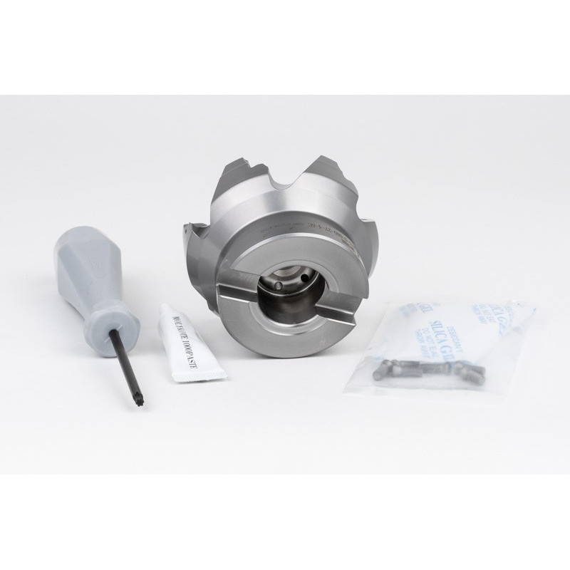 HS6NP, 80mm Ø Shell Mill, 27mm Pilot Bore x 90° Lead Angle, 6 Flute, Negative/Positive Geometry, TSC