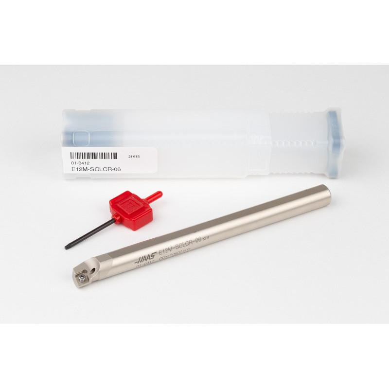 E12M-SCLCR-06, твердосплавний розточувальний оправка для внутрішнього (ID) різання діаметром 12 мм, права, гвинтове кріплення, подача охолодження крізь інструмент