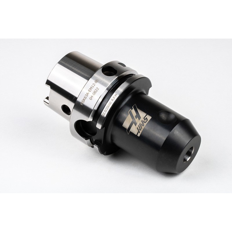 HSK63A 12mm End Mill Holder x 80mm Gage Length, TSC