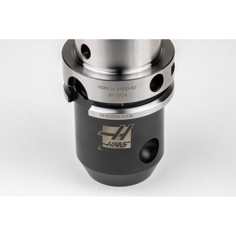 HSK63A 20mm End Mill Holder x 80mm Gage Length, TSC