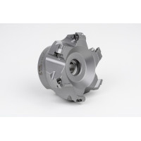 HOP, насадний фрезер Ø 80 мм, напрямний отвір 27 мм x кут нахилу 45°, 6 зубців, позитивна/позитивна геометрія