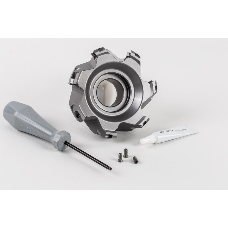 HOP, насадний фрезер Ø 100 мм, напрямний отвір 32 мм x кут нахилу 45°, 7 зубців, позитивна/позитивна геометрія