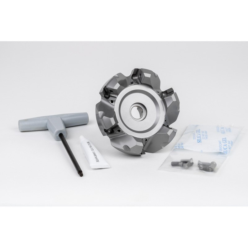 HSNP, 80mm Ø Shell Mill, 27mm Pilot Bore x 45° Lead Angle, 6 Flute, Negative/Positive Geometry, TSC