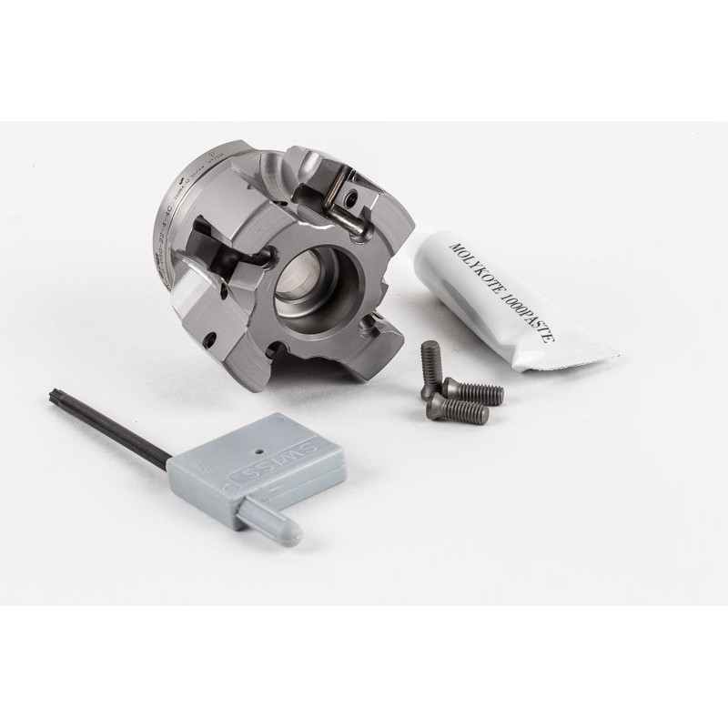 HRNP, 50mm Ø Shell Mill, 22mm Pilot Bore x 90° Lead Angle, 4 Flute, Negative/Positive Geometry, TSC