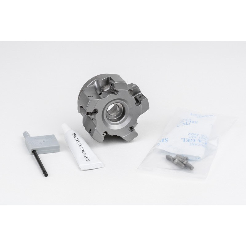 HRNP, 63mm Ø Shell Mill, 22mm Pilot Bore x 90° Lead Angle, 5 Flute, Negative/Positive Geometry, TSC