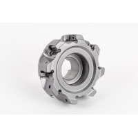 HRNP, насадний фрезер Ø 100 мм, напрямний отвір 32 мм x кут нахилу 90°, 8 зубців, негативна/позитивна геометрія