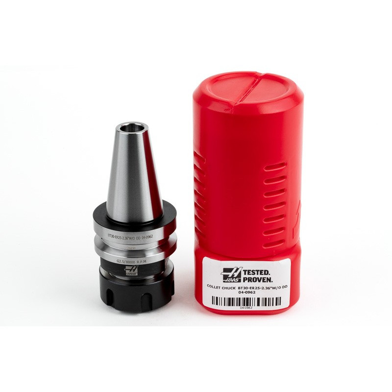 BT30 ER25 Collet Chuck x 60mm Gage Length, TSC, Without Spindle Drive Slots